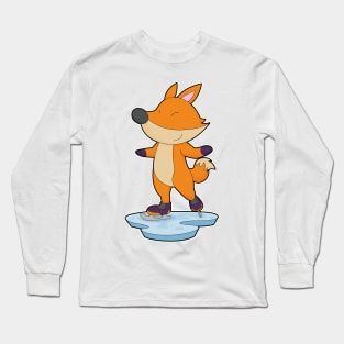 Fox Ice skating Ice skates Long Sleeve T-Shirt